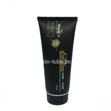 grand tube de lotion ronde noir en plastique tube 150ml